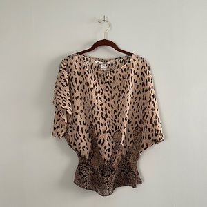 American Rag Cie Size S Leopard Paisley Blouse